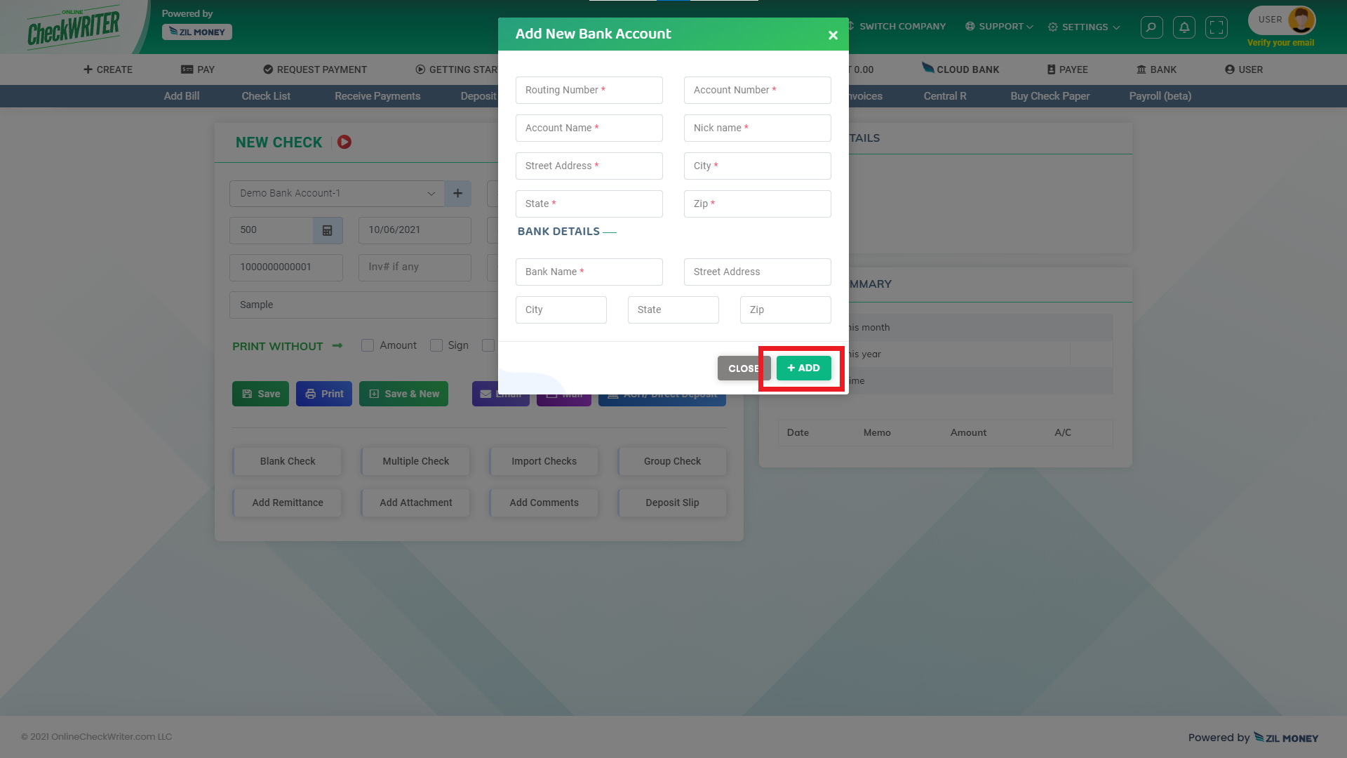 How to Print My First Check?